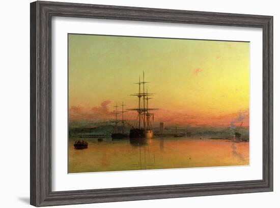 Dead Calm - Sunset at the Bight of Exmouth-Francis Danby-Framed Giclee Print