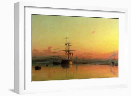 Dead Calm - Sunset at the Bight of Exmouth-Francis Danby-Framed Giclee Print