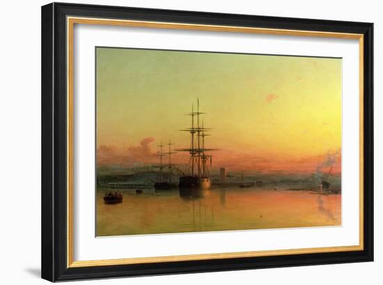 Dead Calm - Sunset at the Bight of Exmouth-Francis Danby-Framed Giclee Print