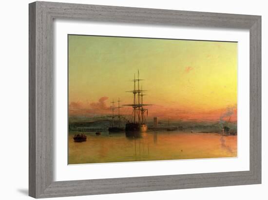 Dead Calm - Sunset at the Bight of Exmouth-Francis Danby-Framed Premium Giclee Print