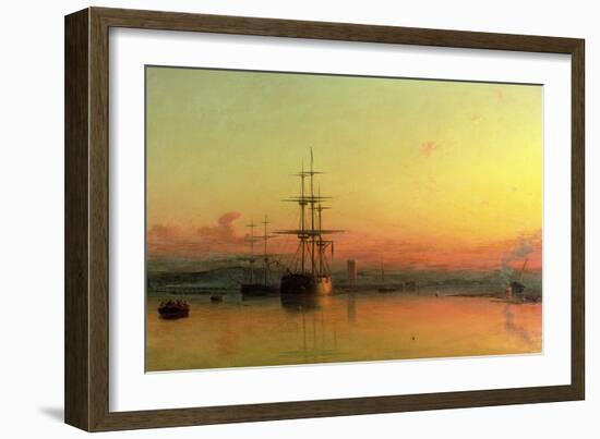 Dead Calm - Sunset at the Bight of Exmouth-Francis Danby-Framed Premium Giclee Print