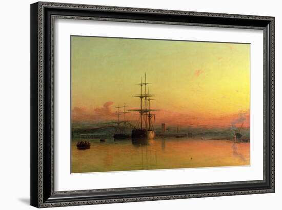 Dead Calm - Sunset at the Bight of Exmouth-Francis Danby-Framed Premium Giclee Print