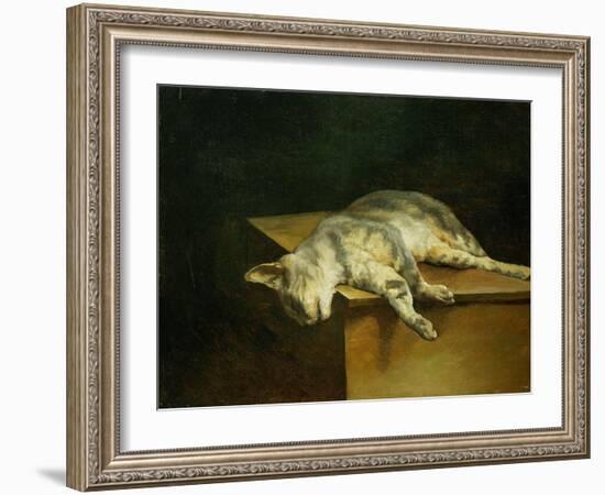 Dead cat. Oil on canvas,50 x 61 cm.-Theodore Gericault-Framed Giclee Print