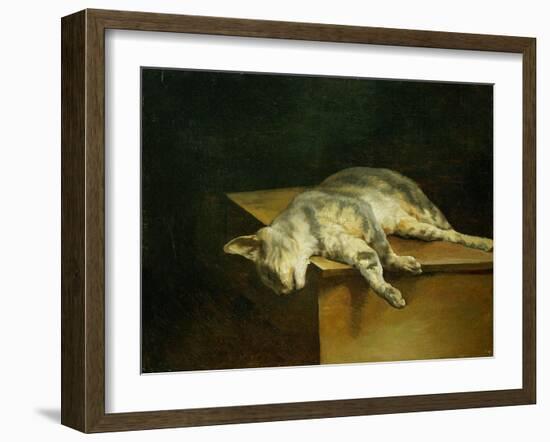 Dead cat. Oil on canvas,50 x 61 cm.-Theodore Gericault-Framed Giclee Print