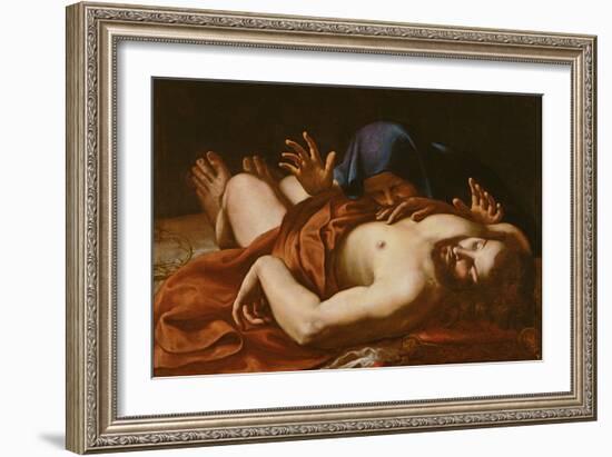 Dead Christ (Oil on Canvas)-Italian School-Framed Giclee Print
