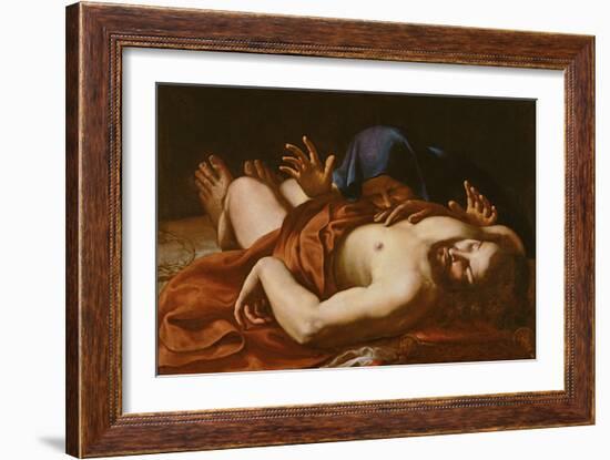 Dead Christ (Oil on Canvas)-Italian School-Framed Giclee Print