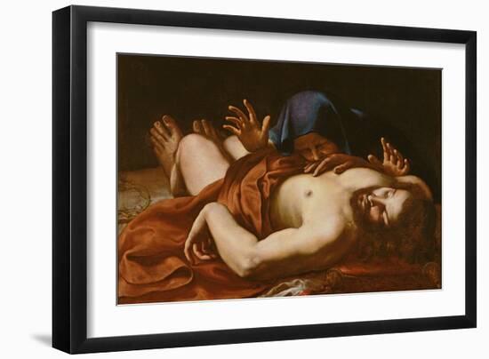 Dead Christ (Oil on Canvas)-Italian School-Framed Giclee Print