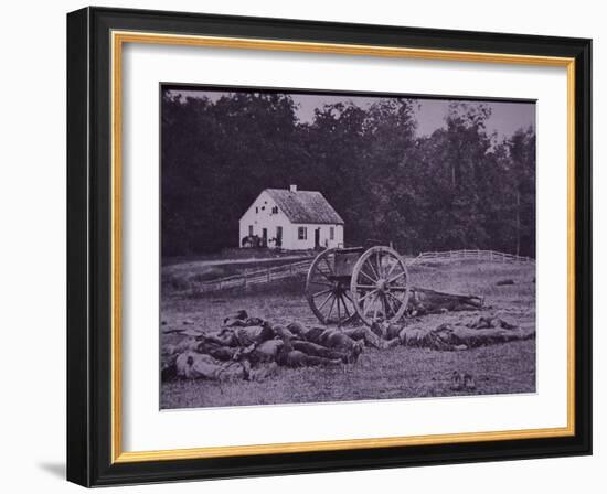 Dead Confederate Gun Crew after Battle of Antietam, 1862-Alexander Gardner-Framed Photographic Print