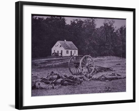Dead Confederate Gun Crew after Battle of Antietam, 1862-Alexander Gardner-Framed Photographic Print