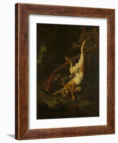 Dead Game-Melchior d'Hondecoeter-Framed Art Print