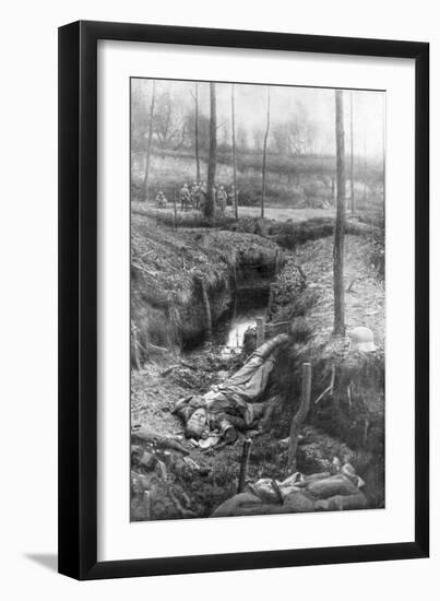 Dead German Soldier, Plessis-De-Roye, Picardy, France, 30th March 1918-null-Framed Giclee Print