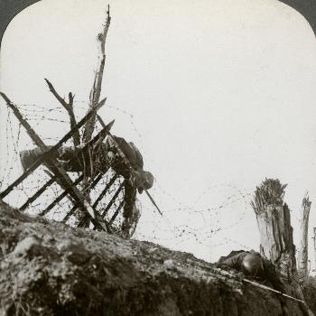 'Dead German Soldiers on the Wire after a Night Raid, Givenchy, France,  World War I, 1914-1918' Photographic Print | Art.com