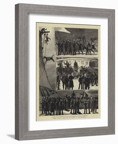 Dead Horse Festival on Board a Sailing-Ship-Joseph Nash-Framed Giclee Print