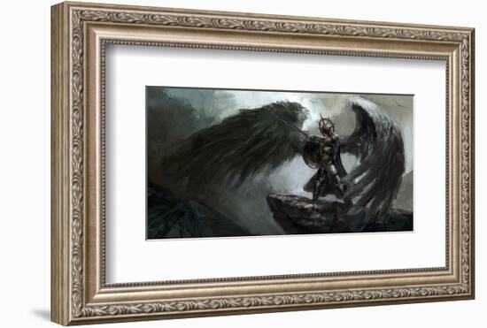 Dead Knight Or Fallen Angel-null-Framed Premium Giclee Print