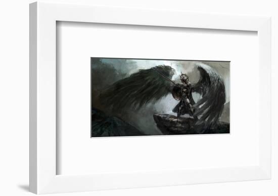 Dead Knight Or Fallen Angel-null-Framed Art Print