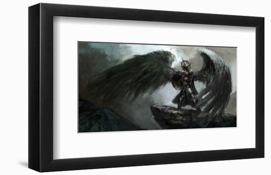 Dead Knight Or Fallen Angel-null-Framed Art Print