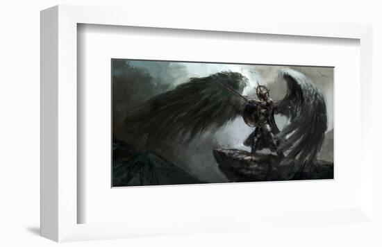 Dead Knight Or Fallen Angel-null-Framed Art Print