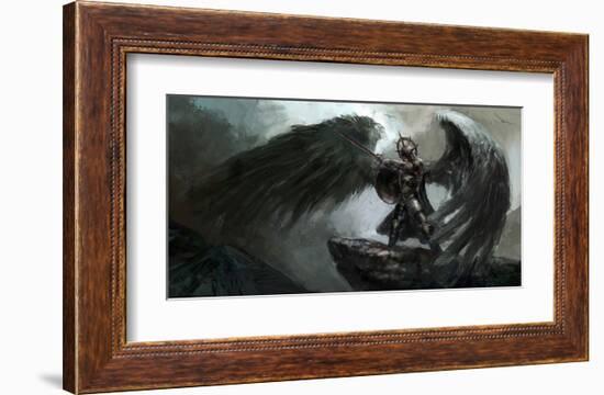 Dead Knight Or Fallen Angel-null-Framed Art Print