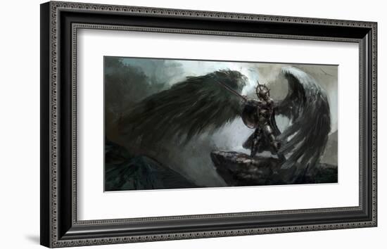 Dead Knight Or Fallen Angel-null-Framed Art Print