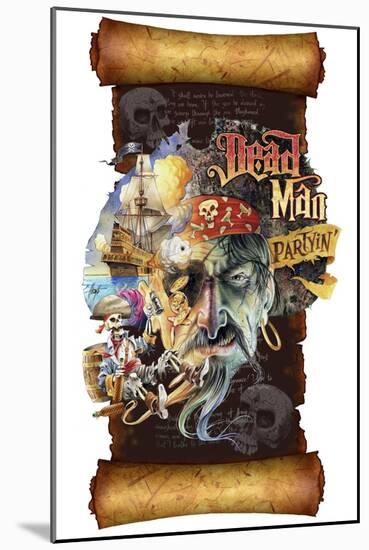 Dead Man Partyin Scroll-James Mazzotta-Mounted Giclee Print