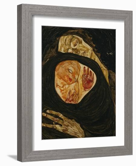 Dead Mother, Tote Mutter (I)-Egon Schiele-Framed Giclee Print