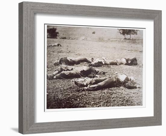 Dead on the Field of Gettysburg, July 1863-American Photographer-Framed Giclee Print