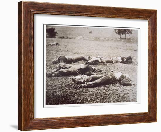 Dead on the Field of Gettysburg, July 1863-American Photographer-Framed Giclee Print