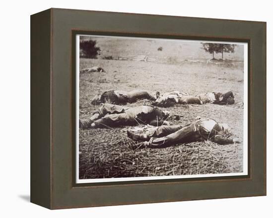 Dead on the Field of Gettysburg, July 1863-American Photographer-Framed Premier Image Canvas