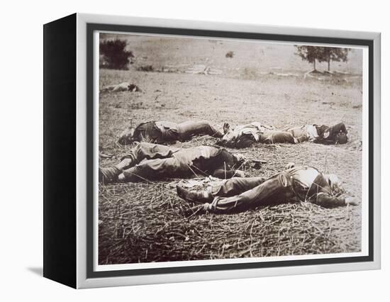 Dead on the Field of Gettysburg, July 1863-American Photographer-Framed Premier Image Canvas