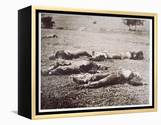 Dead on the Field of Gettysburg, July 1863-American Photographer-Framed Premier Image Canvas