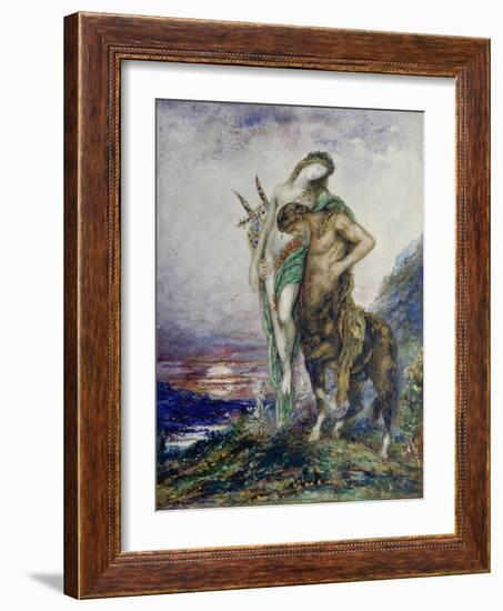 Dead Poet Borne by Centaur, about 1890-Gustave Moreau-Framed Giclee Print