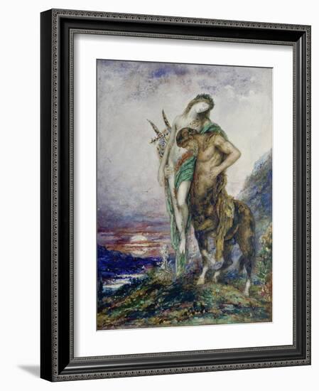 Dead Poet Borne by Centaur, about 1890-Gustave Moreau-Framed Giclee Print