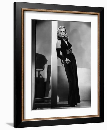 Dead Reckoning, Lizabeth Scott, Modeling a Gown by Jean Louis, 1947-null-Framed Photo