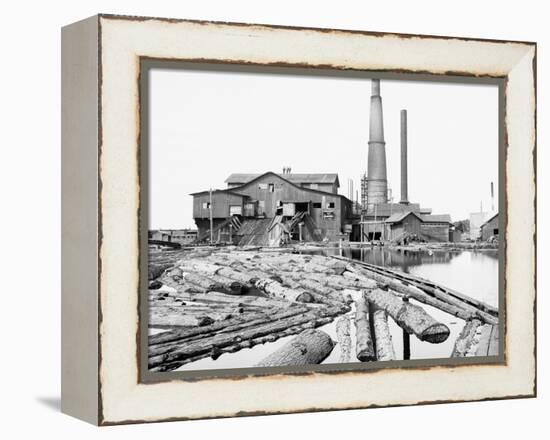 Dead River Saw Mill, Marquette, Mich.-null-Framed Stretched Canvas