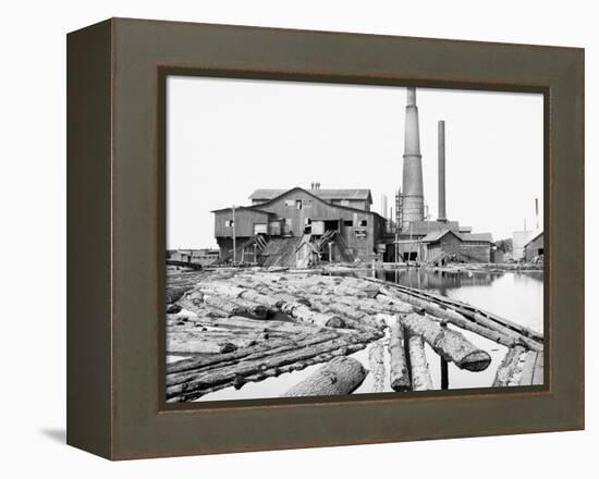 Dead River Saw Mill, Marquette, Mich.-null-Framed Stretched Canvas