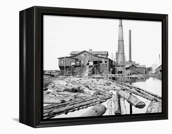 Dead River Saw Mill, Marquette, Mich.-null-Framed Stretched Canvas