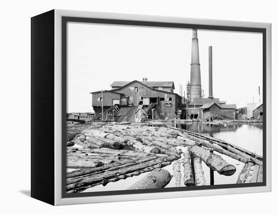 Dead River Saw Mill, Marquette, Mich.-null-Framed Stretched Canvas