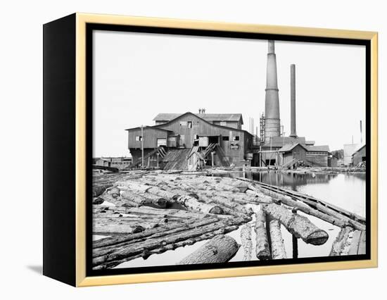 Dead River Saw Mill, Marquette, Mich.-null-Framed Stretched Canvas