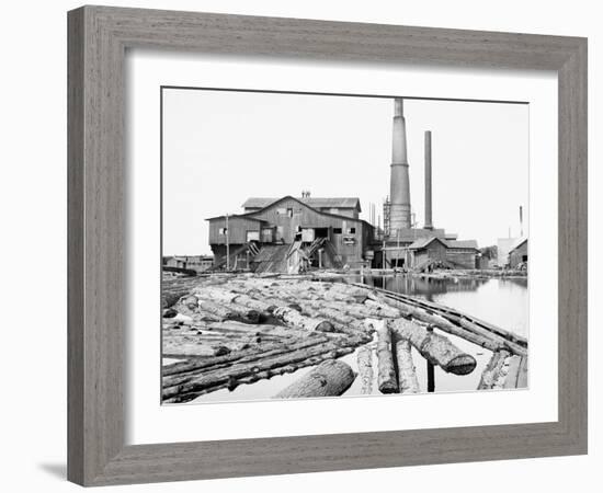 Dead River Saw Mill, Marquette, Mich.-null-Framed Photo