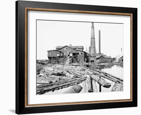 Dead River Saw Mill, Marquette, Mich.-null-Framed Photo