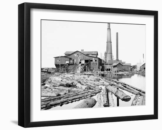 Dead River Saw Mill, Marquette, Mich.-null-Framed Photo