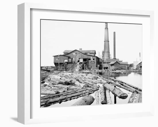 Dead River Saw Mill, Marquette, Mich.-null-Framed Photo