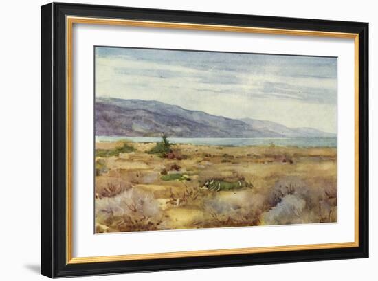 Dead Sea in the Holy Land c1910-Harold Copping-Framed Giclee Print