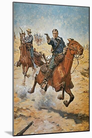 Dead Sure: A U.S. Cavalry Trooper in the 1870S-Charles Schreyvogel-Mounted Giclee Print