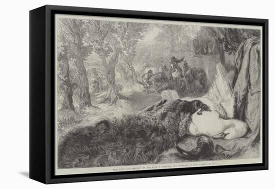 Dead Swan and Peacock-Sir John Gilbert-Framed Premier Image Canvas