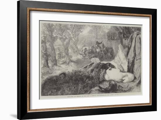 Dead Swan and Peacock-Sir John Gilbert-Framed Giclee Print