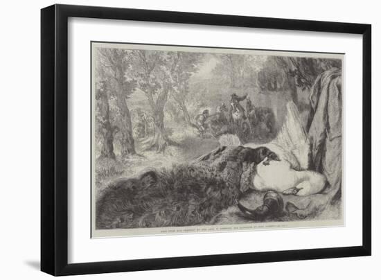 Dead Swan and Peacock-Sir John Gilbert-Framed Giclee Print