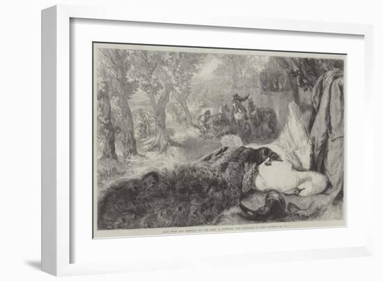 Dead Swan and Peacock-Sir John Gilbert-Framed Giclee Print