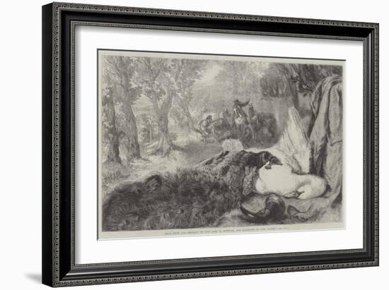 Dead Swan and Peacock-Sir John Gilbert-Framed Giclee Print