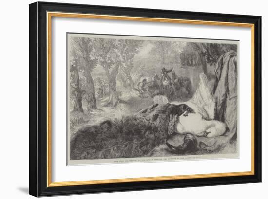 Dead Swan and Peacock-Sir John Gilbert-Framed Giclee Print